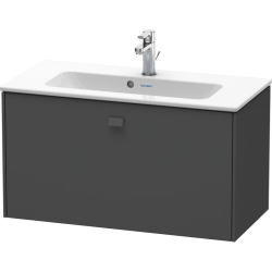 Тумба под раковину Duravit Brioso, 62x47,9x55,3 см, подвесная, 2 выдвижных ящика, ДСП, цвет: графит матовый, шкафчик навесной, механизм доводчика, прямоугольная, правая/левая, в ванную комнату