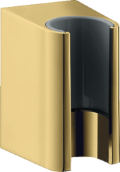 Держатель для душевой лейки Axor One, настенный, металлический, фиксированный, для душа/ванной/душевой кабины, цвет полированное золото, на стенку
