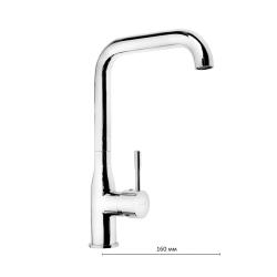 Смеситель для кухни/мойки Accoona, однорычажный, поворотный, керамический, длина излива 160 мм, латунь, цвет хром