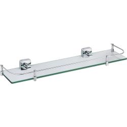 Полка Fixsen Kvadro стеклянная с ограничителем хром FX-61303В