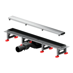 Душевой трап (лоток) AM.PM MasterFlow 600 мм комбинированный затвор со стальной матовой решеткой, под плитку, выходная труба 40/50 мм, линейный