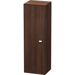 Пенал Duravit Brioso L, 42x36x133 см, подвесной, (левый), с дверцей, с полкой, со стеклянными полками, цвет: каштан темный/хром, в ванную комнату