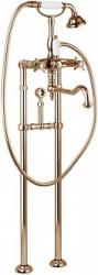 Смеситель для ванны/душа Cezares Lord, напольный, двухвентильный, поворотный, длина 285 мм, керамический, латунь, цвет бронза