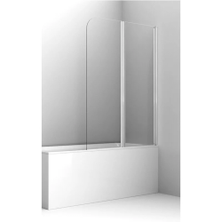 Душевая шторка на ванну Ambassador Bath Screens, 90х140 см, прозрачное стекло/профиль хром, складная/двухсекционная, плоская/панель, правая/левая, правосторонняя/левосторонняя, универсальная