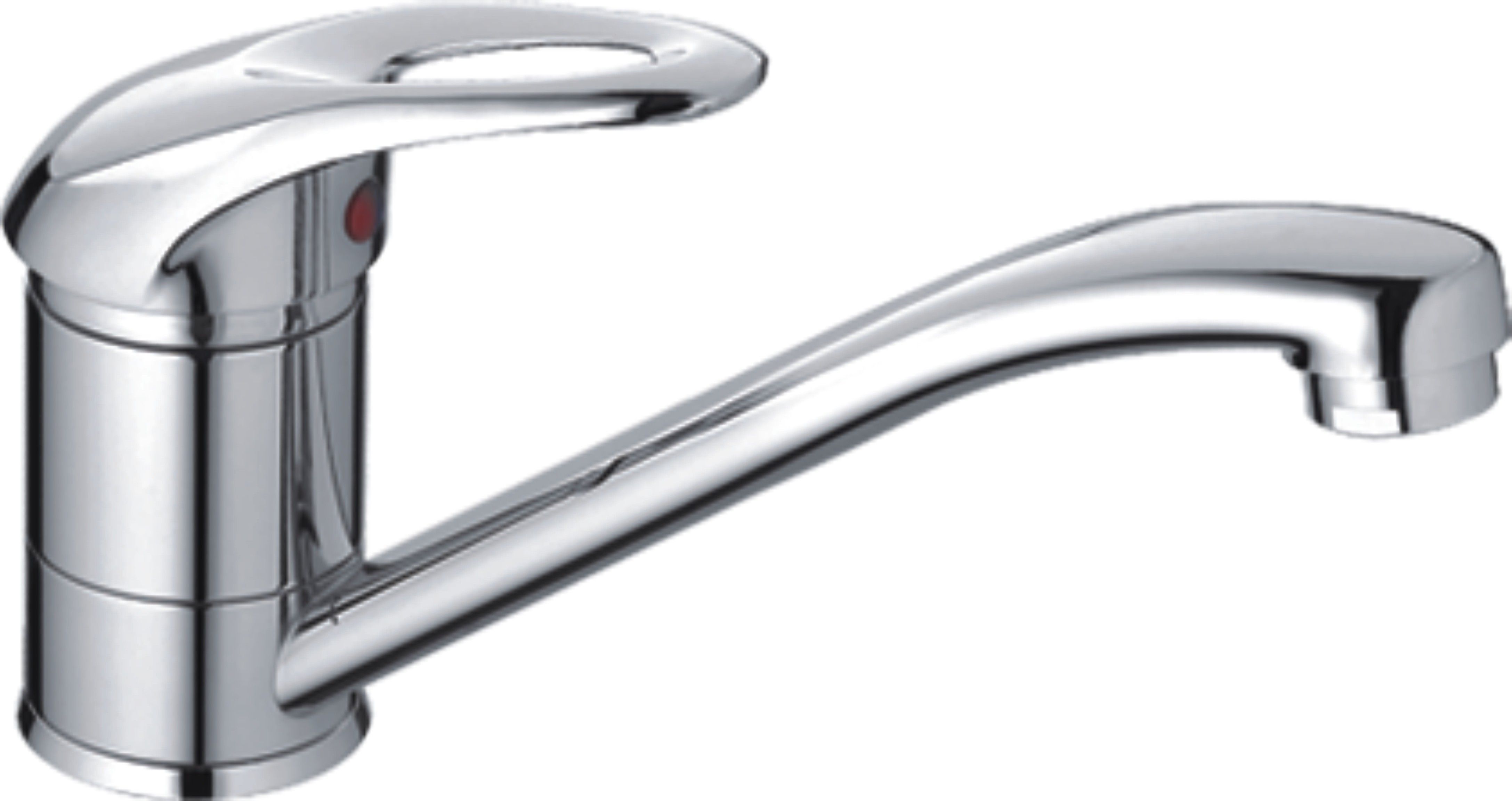 Смеситель для умывальника HAIBA однозахватный, поворотный, латунный, длина 139 мм, латунь, цвет хром