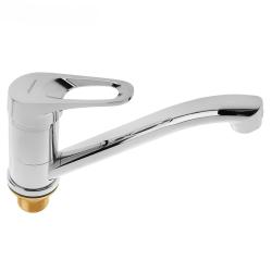 Смеситель для кухни/мойки Accoona, однорычажный, поворотный, керамический, длина излива 206 мм, латунь, цвет хром
