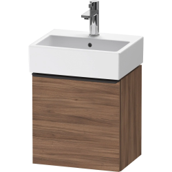 Тумба под раковину Duravit D-Neo, 43,4х32,2х44 см, подвесная, с распашной дверцей, ДСП, цвет: орех матовый, шкафчик навесной, прямоугольная, правая, в ванную комнату