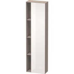 Пенал Duravit DuraStyle, 50x24x180 см, подвесной, (правый), с дверцей, с закрытыми/открытыми полками, цвет: белый глянец/базальт, в ванную комнату