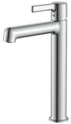 Смеситель для раковины/умывальника Voda Column однорычажный, неповоротный, фиксированный, высокий излив длина 160 мм высота 217 мм латунь, цвет хром CLM25