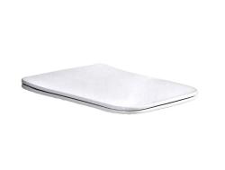 Cиденье для унитаза Aquatek AQ0010 дюропласт, цвет белый, с крышкой, быстросъемное, микролифт (SoftClose), крепление, для унитаза АМАДЕО AQ1180-00