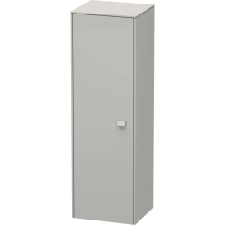 Пенал Duravit Brioso L, 42x36x133 см, подвесной, (левый), с дверцей, с полкой, со стеклянными полками, цвет: бетонно-серый, в ванную комнату
