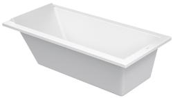 Ванна Duravit Starck 170х80 см гидромассажная, встраиваемая/пристенная, акриловая, цвет: белый, с рамой/сливом-переливом, без фронтальной панели, прямоугольная, с системой гидромассажа Air-System, с одним наклоном для спины