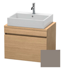 Тумба под раковину для консоли/столешницы Duravit DuraStyle 80х54,8х51,2 см, подвесная, ДСП, цвет: дуб европейский/базальт, 1 выдвижной ящик, прямоугольная