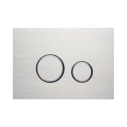 Кнопка смыва KK-POL Aquafiori Sfera прямоугольная, цвет нержавеющая сталь, нержавеющая сталь, клавиша управления для сливного бачка, инсталляции унитаза, двойная, механическая, панель, универсальная, размер 245х175х14 мм