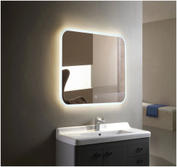 Зеркало Silver Мirrors Stiv neo, 70х68 см, с LED/ЛЕД-подсветкой, прямоугольное, без антизапотевания, выключатель сенсорный, для ванны