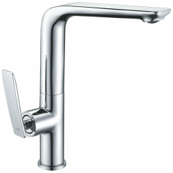 Смеситель для кухни/мойки ROSE однорычажный, неповоротный, высокий излив, длина 193 мм, латунь, цвет хром