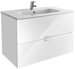 Тумба под раковину Roca Victoria Nord 78,6х45х55 см, ice edition, подвесная, 2 выдвижных ящика, белый ZRU9302731