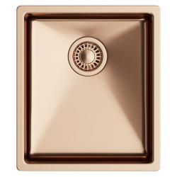 Мойка 440х380 см TopZero серия TNL/Color X, цвет медь, универсальная, из нержавеющей стали, матовая, прямоугольная, отверстие под смеситель, слив-перелив, для кухни