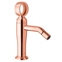 Смеситель для биде Webert Opera, для унитаза/биде, однорычажный, неповоротный, длина 125 мм, латунь, цвет розовое золото