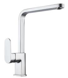 Смеситель для кухни/мойки VIEIR, однорычажный, поворотный, керамический, длина излива 200 мм, латунь, цвет хром