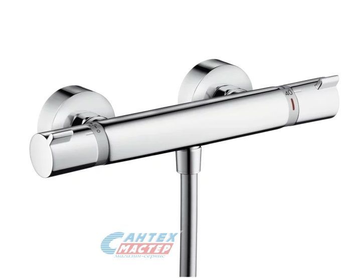 Смеситель для душа Hansgrohe Ecostat Comfort термостатический, хромированный, настенный, без излива/шланга/лейки, латунь хром