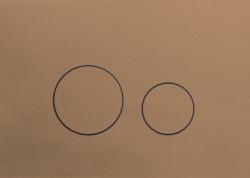 Кнопка смыва KK-POL Metal Slim Orbis прямоугольная, цвет медь, нержавеющая сталь, клавиша управления для сливного бачка, инсталляции унитаза, двойная, механическая, панель, универсальная, размер 245х175х4 мм