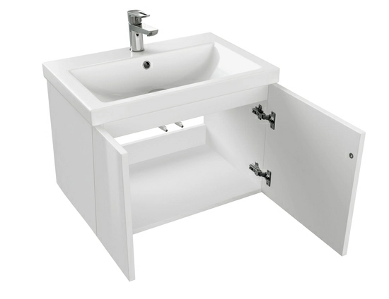 Тумба под раковину Cersanit COLOUR 60 для COMO 60, подвесная, цвет белый, 2 распашных ящика, прямоугольная