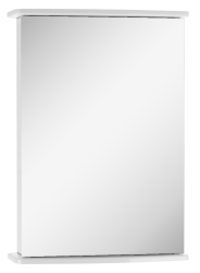 Зеркальный шкаф Домино Милана Айсберг 50, 500х147х700 мм, без подсветки, подвесной, цвет белый, зеркало, 1 распашная дверца, прямоугольный
