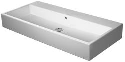 Раковина DURAVIT Vero Air WonderGliss 100х47х17 см, подвесная, прямоугольная, санфарфор, цвет белый, без отверстия под смеситель, антигрязевое покрытие, слив/перелив