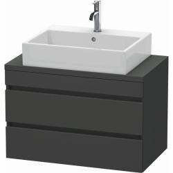 Тумба под раковину для консоли/столешницы Duravit DuraStyle 80х47,8х51,2 см, подвесная, ДСП, цвет: графит матовый, 2 выдвижных ящика, прямоугольная