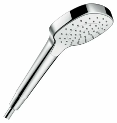 Лейка душевая Hansgrohe Croma Select E 1jet EcoSmart 7л/мин, настенная, квадратная, с 1 режимом, хромированная/пластмассовая, цвет белый/хром, ручная, для душа/ванной