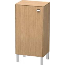 Полупенал Duravit Brioso R, 27х19,6х61 см, подвесной/напольный, (правый), с дверцей/одностворчатый, со стеклянными полками, цвет: дуб европейский/хром, в ванную комнату