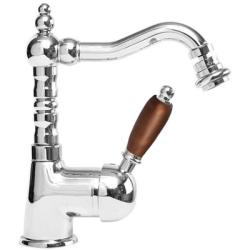 Смеситель для биде Cezares Elite, однорычажный, низкий, длина излива 155 мм, поворотный, керамический, латунь, цвет хром, с донным клапаном