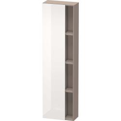 Пенал Duravit DuraStyle, 50x24x180 см, подвесной, (левый), с дверцей, с закрытыми/открытыми полками, цвет: белый глянец/базальт, в ванную комнату