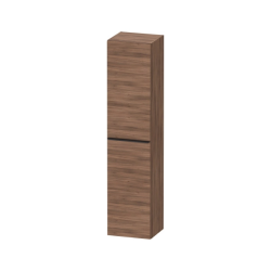 Пенал Duravit D-Neo, 40x36x176 см, подвесной, (левый), с распашной дверцей/одностворчатый, с 5 стеклянными полками, цвет: орех матовый, в ванную комнату