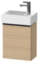 Тумба под раковину Duravit D-Neo, 36,4х22,2х44 см, подвесная, с распашной дверцей, ДСП, цвет: натуральный дуб, шкафчик навесной, прямоугольная, правая, в ванную комнату