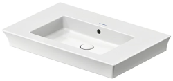 Раковина DURAVIT White Tulip 75х49х15,5 см, подвесная, прямоугольная, санфарфор, цвет белый, без отверстия под смеситель, слив/перелив