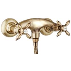 Смеситель для душа Cezares Atlantis Nostalgia, настенный, двухвентильный, без излива, керамический, латунь, цвет бронза Смеситель для душа Cezares Atlantis Nostalgia, настенный, двухвентильный, без излива, керамический, латунь, цвет бронза