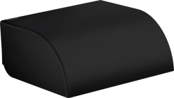 Держатель для туалетной бумаги Axor Universal Circular Accessories, с крышкой, настенный, металлический, форма округлая, для рулона туалетной бумаги, в ванную/туалет, цвет матовый черный, к стене