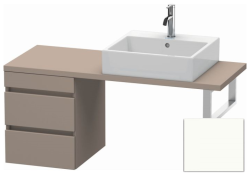 Тумба/шкафчик для консоли/столешницы Duravit DuraStyle под раковину 40х54,8х51,2 см, подвесная, ДСП, цвет: базальт/белый матовый, 2 выдвижных ящика, прямоугольная