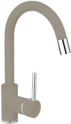 Смеситель для кухни/мойки Longran Logic, однорычажный, поворотный, керамический картридж, высокий, длина излива 177 мм, латунь, цвет трюфель