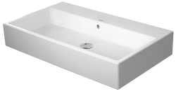 Раковина DURAVIT Vero Air, 80х47х16,5 см, подвесная, прямоугольная, санфарфор, шлифованная, цвет белый, без отверстия под смеситель, без перелива