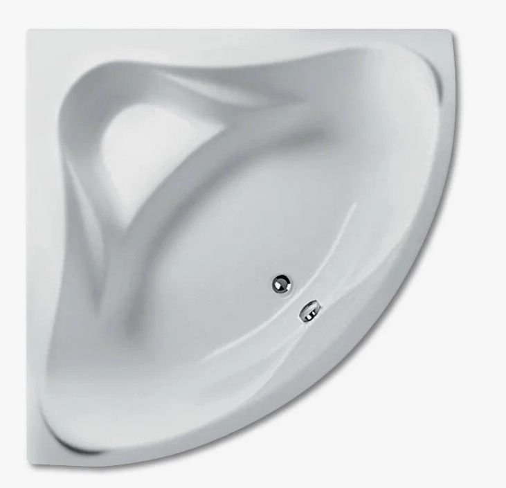 Ванна акриловая Koller Pool Tera 135х135 135х135 см, угловая, акрил, цвет- белый, (без гидромассажа, рамы, сифона, фронтальной панели), четверть круга