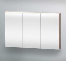 Зеркальный шкаф Duravit Happy D.2, 120х76х20,8 см, подвесной, цвет: дуб кашемир, зеркало с подсветкой LED/ЛЭД, сенсорный выключатель, с 2 распашными дверцами/двухстворчатый, 2 стеклянные полки, прямоугольный