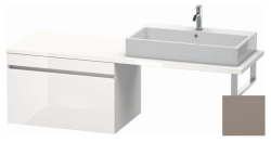 Тумба/шкафчик для консоли/столешницы Duravit DuraStyle под раковину 80х54,8х51,2 см, подвесная, ДСП, цвет: белый глянец/базальт, 1 выдвижной ящик, прямоугольная