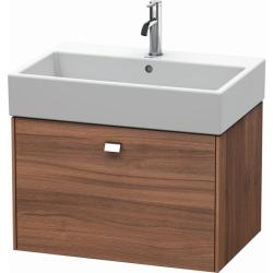 Тумба/шкафчик для консоли/столешницы Duravit Brioso под раковину 62х48х44,2 см, подвесная, ДСП, цвет: орех матовый/хром, 1 выдвижной ящик, прямоугольная