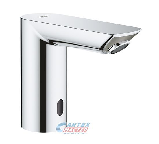 Смеситель для раковины Grohe Bau Cosmopolitan E электронный, с дезинфекцией, излив короткий, длина 110 мм, латунь, цвет хром, без донного клапана