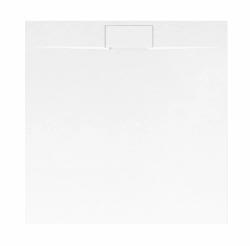 Душевой поддон Rea Bazalt 90х90 см, квадратный, искусственный камень, низкий, цвет: белый матовый, антискользящее покрытие, без бортика