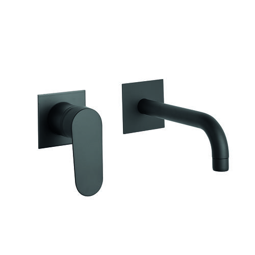 Смеситель для раковины Webert Sax Evolution однорычажный, настенный, неповоротный, длина 201 мм, латунь, цвет черный