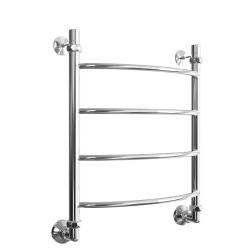 Полотенцесушитель Двин R 60/50, водяной (1"-1/2" К3  Полированный), универсальное подключение, нержавеющая сталь, настенный, форма лесенка, цвет хром